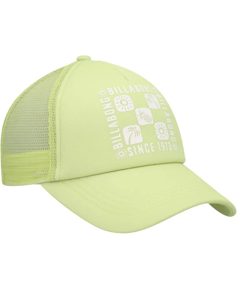 Big Girls Billabong Neon Green Ohana Trucker Snapback Hat