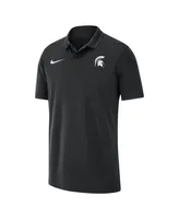 Men's Nike Black Michigan State Spartans 2023 Coaches Performance Polo Shirt