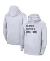 Men's and Women's Nike White Memphis Grizzlies 2023/24 Performance Spotlight On-Court Practice Pullover Hoodie