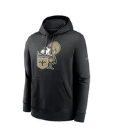 Men's Nike Black New Orleans Saints Rewind Club Pullover Hoodie