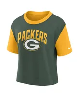 Women's Nike Gold, Green Bay Packers High Hip Fashion T-shirt