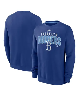Men's Nike Royal Brooklyn Dodgers Cooperstown Collection Team Shout Out Pullover Sweatshirt