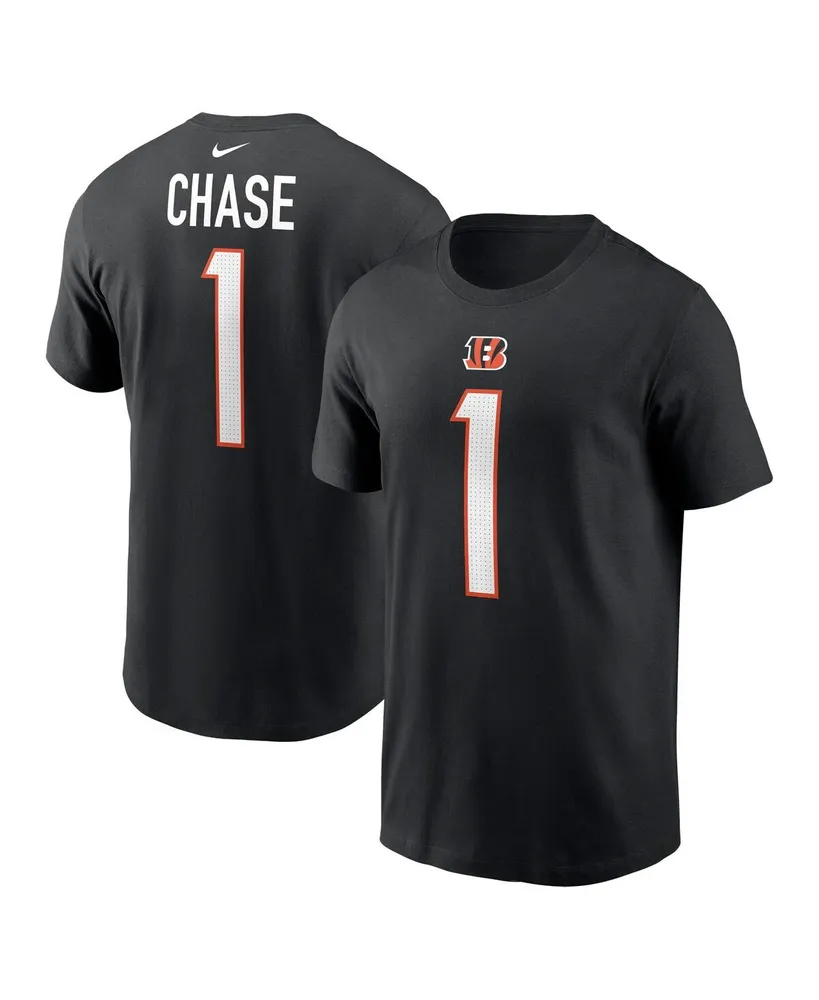 Ja'Marr Chase Cincinnati Bengals Majestic Threads Player Name & Number  Raglan 3/4-Sleeve T