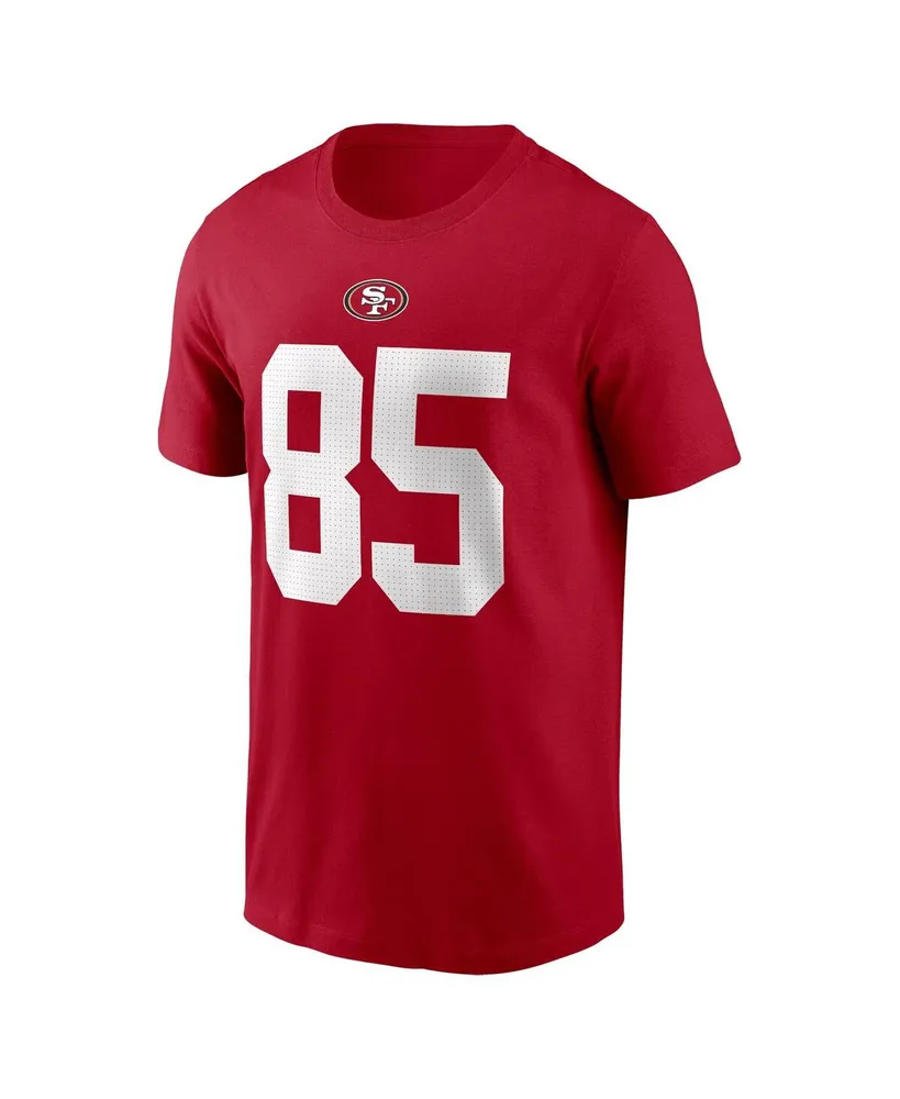 Men's Nike George Kittle Scarlet San Francisco 49ers Player Name and Number T-shirt