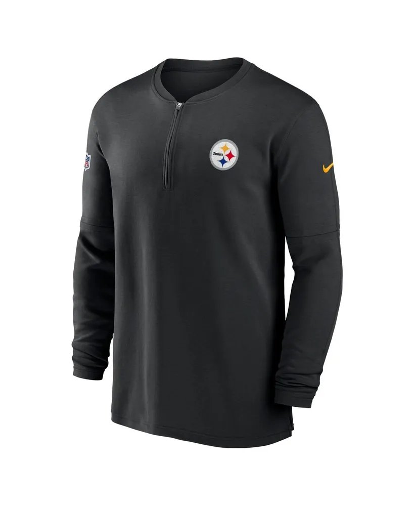Men's Nike Black Pittsburgh Steelers 2023 Sideline Performance Long Sleeve Quarter-Zip Top