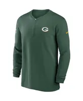 Men's Nike Green Bay Packers 2023 Sideline Performance Long Sleeve Quarter-Zip Top