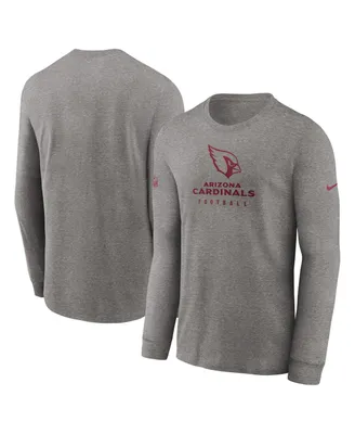 Men's Nike Heather Gray Arizona Cardinals Sideline Performance Long Sleeve T-shirt