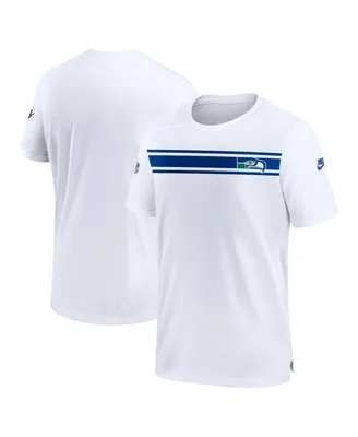 Men's Nike White Seattle Seahawks Throwback Sideline Coaches Performance T-shirt