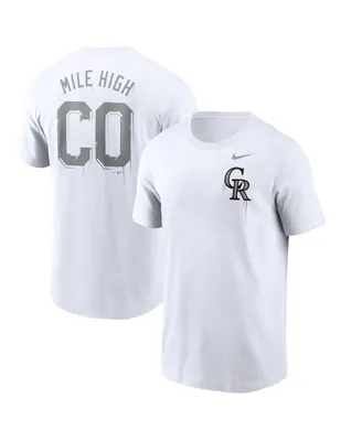 Men's Nike White Colorado Rockies Mile High Hometown T-shirt