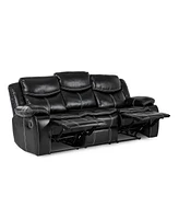 White Label Veloce 88" Double Glider Reclining Sofa