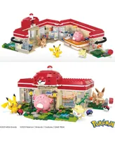Mega Pokemon Building Toy Kit, Forest Pokemon Center-648 Pieces - Multi