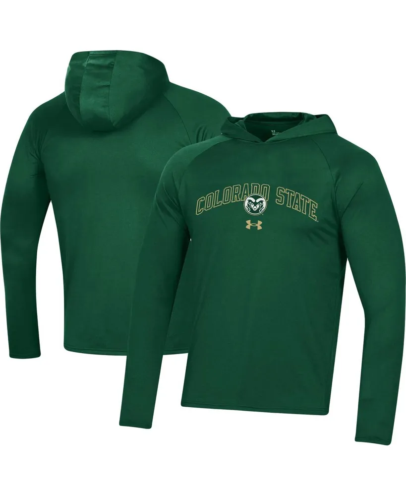 Under Armour Men's Under Armour Green Colorado State Rams 2023 Sideline Tech  Hooded Raglan Long Sleeve T-shirt
