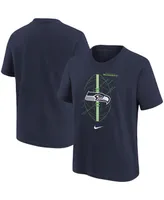 Preschool Boy and Girls Nike Navy Seattle Seahawks Icon T-shirt