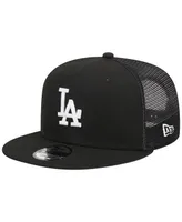 Men's New Era Black Los Angeles Dodgers Trucker 9FIFTY Snapback Hat