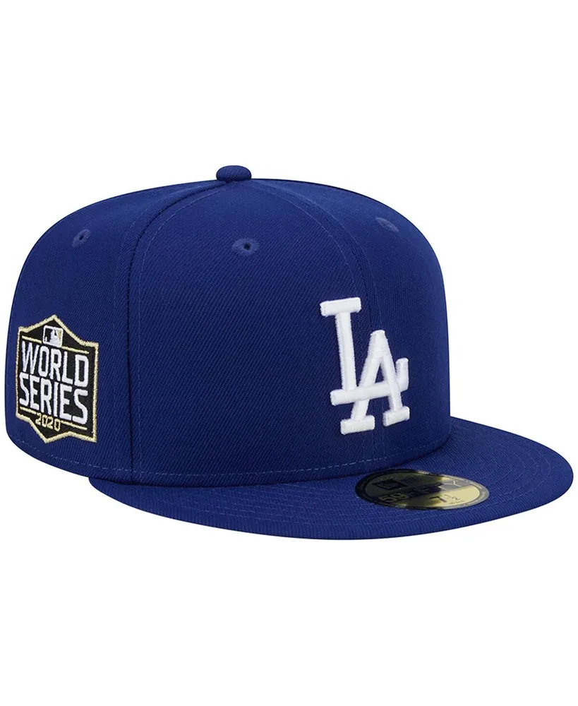 Los Angeles Dodgers New Era 2020 World Series Champions Letterman 59FIFTY  Fitted Hat - Royal/Gray