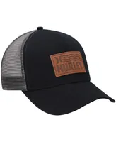 Men's Hurley Black Waves Trucker Snapback Hat