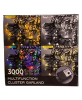 Kurt Adler 3000-Light 98' Cluster Garland with Led Lights