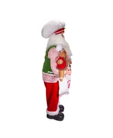 Kurt Adler 40" Christmas Chef Santa with Gingerbread