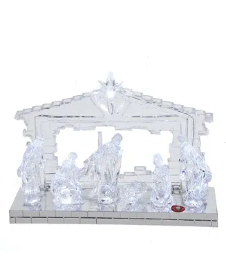 Kurt Adler 8.7" Battery-Operated Light-Up Led Musical Nativity Scene