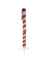 Kurt Adler 6' Pre-Lit Led Tinsel Candy Cane