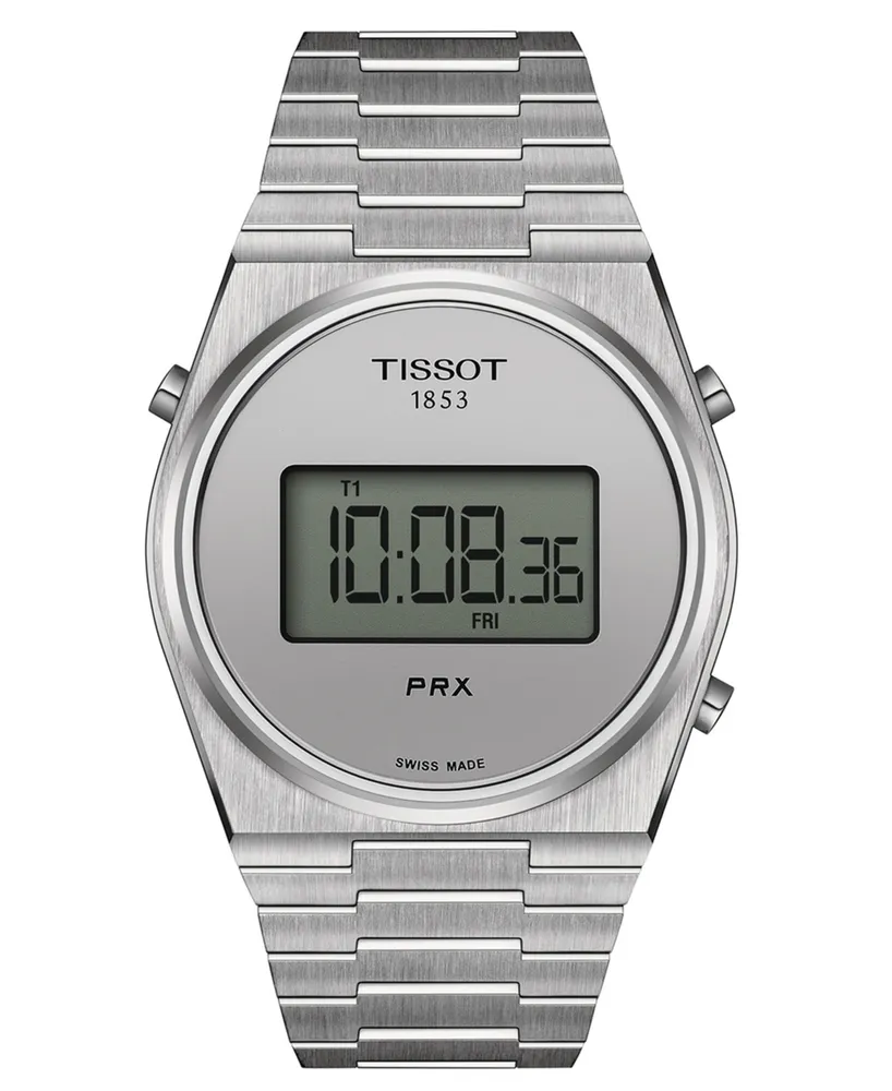 Tissot Men's Digital Prx Stainless Steel Bracelet Watch 40mm