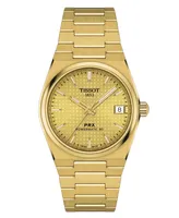 Tissot Women's Swiss Automatic Prx Powermatic 80 Gold Pvd Stainless Steel Bracelet Watch 35mm