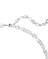 Swarovski Silver-Tone Crystal V-Shape Collar Necklace, 15" + 2-3/4" extender