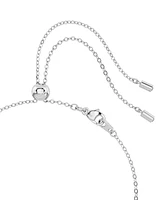 Swarovski Rhodium-Plated Mixed Crystal Moon Charm Statement Choker Necklace, 11-4/5" + 4-7/8" extender