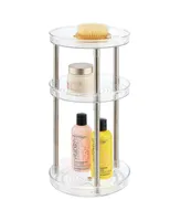 mDesign Spinning 3-Tier Lazy Susan 360 Makeup Organizer Storage Tower