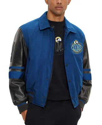 Boss by Hugo Men's x Nfl Rams Water-Repellent Bomber Jacket