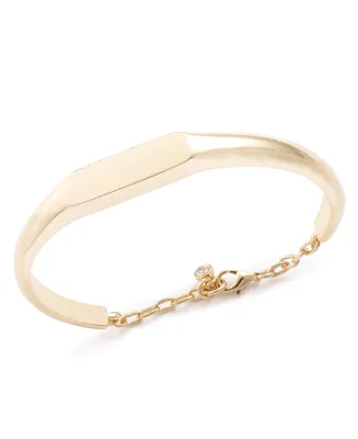 On 34th Crystal Charm Signet Cuff Bracelet, Created for Macy's