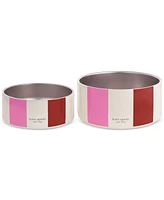 Kate Spade New York Adventure Stripe Stainless Steel Dog Bowl