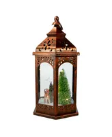 Kurt Adler 13" Battery-Operated Lighted Lantern with Santa