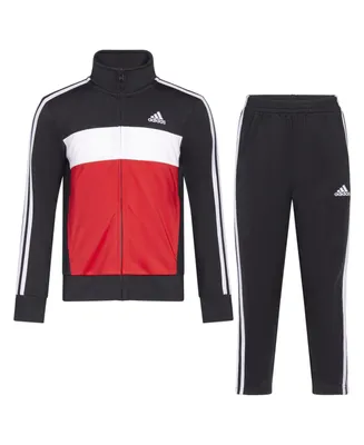 adidas Toddler Boys Color Block Tricot Jacket and Track Pants, 2-Piece Set