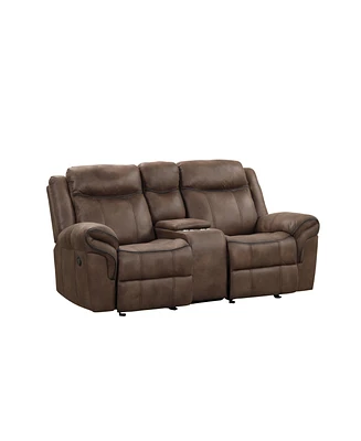 Furniture of America Harris 79" Fabric Manual Recliner Loveseat