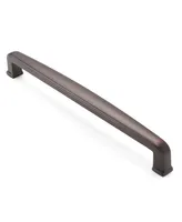 Cauldham Solid Oil Rubbed Bronze Bar Cabinet Handles 7.5" Hole Centers 5 Pk