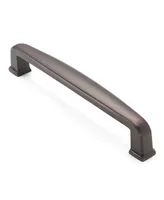 Cauldham 5 Pack Solid Kitchen Cabinet Handles (5" Hole Centers) - Drawer/Door Hardware - Style T765 - Oil Rubbed Bronze