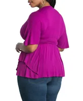 Kiyonna Plus Size Promenade Jersey Top