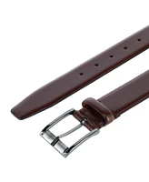 Trafalgar Men's Cameron 35mm Burnished Leather Dress Belt