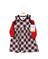 Hudson Baby Girls Quilted Cardigan and Dress