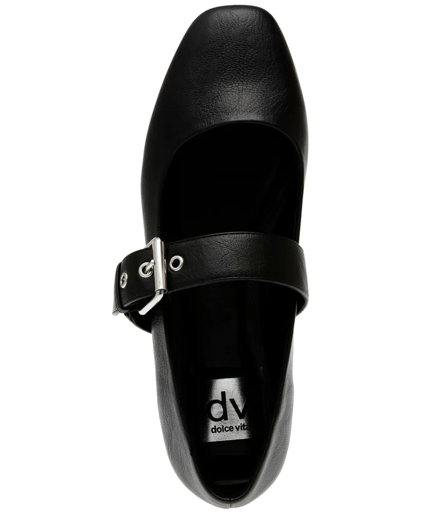 Dv Dolce Vita Women's Mellie Buckle Strap Mary Jane Flats