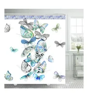 Designers Guild Papillons Cobalt Shower Curtain, 72" x 72"