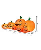 Costway 7.5' Halloween Inflatable 7 Pumpkins Patch W/Led Light Outdoor Garden Decoration