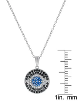 Multi-Stone Evil Eye 18" Pendant Necklace (3/4 ct. t.w.) in Sterling Silver