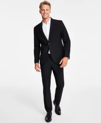 Calvin Klein Mens Slim Fit Stretch Suit Jacket Slim Fit Button Down Shirt Slim Fit Stretch Suit Pants