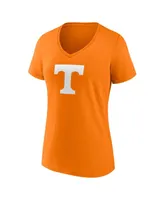 Women's Fanatics Tennessee Orange Volunteers Evergreen Logo V-Neck T-shirt