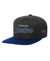 Big Boys and Girls Mitchell & Ness Black Golden State Warriors Team Script Snapback Hat