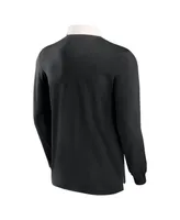 Men's Fanatics Black Austin Fc Penalty Kick Long Sleeve Polo Shirt