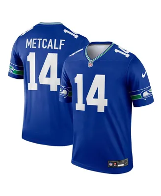 Men's Nike Dk Metcalf Royal Seattle Seahawks Throwback Legend Player Jersey