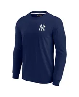 Men's and Women's Fanatics Signature Navy New York Yankees Super Soft Long Sleeve T-shirt